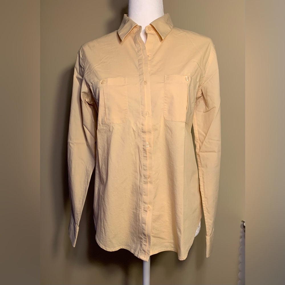 EUC Top: Button-Down, Classic Chic Comfort, Patch Breast Pockets, Size 1=8/10